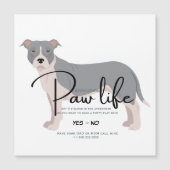 Magnétique Invitation à une journée de jeu de pitbull (Devant)