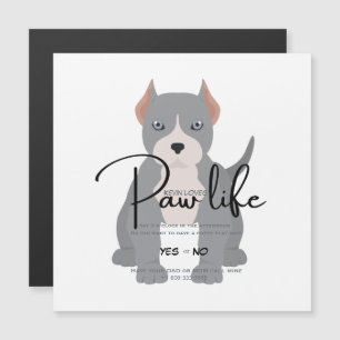 Magnétique Invitation à une journée de jeu de pitbull