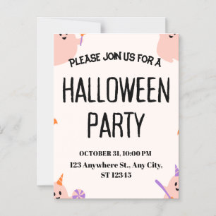 Magnétique Invitation de fête d'Halloween mignonne