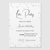 Magnétique Invitation de fête entièrement personnalisable ave (Devant)