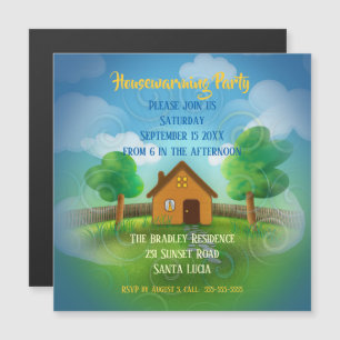 Magnétique Invitation de la fête du réchauffement climatique