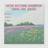 Magnétique Invitation de peinture Mariage fleur sauvage (Devant)