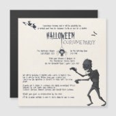 Magnétique Invitation du Costume d'Halloween (Devant / Derrière)