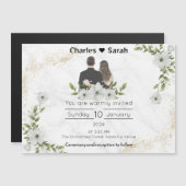 Magnétique Invitation mariage Blooms : Un conte de fées flora (Devant / Derrière)