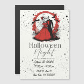 Magnétique Invitation Red Halloween (Devant / Derrière)