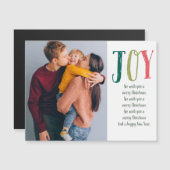 Magnétique Joie Carte de Noël avec Carol (Devant / Derrière)