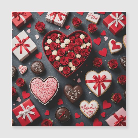 Magnétique Joyeuse carte de la Saint-Valentin (Devant)