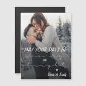 Magnétique Joyeux Et Lumineux Joli Script Carte photo De Vaca (Devant / Derrière)