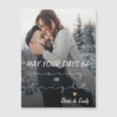 Magnétique Joyeux Et Lumineux Joli Script Carte photo De Vaca (Devant)