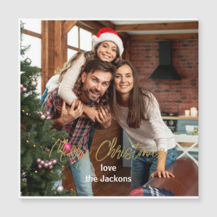 Magnétique Joyeux moments : Carte photo de Noël personnalisée