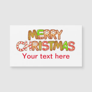 Magnétique Joyeux Noël amusant Mots texte personnalisé Carte