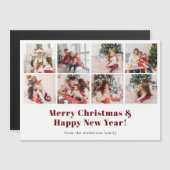 Magnétique Joyeux Noël Photo moderne Carte de jour férié magn (Devant / Derrière)