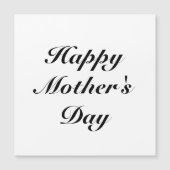 Magnétique Joyeux script de la fête des mères carte magnétiqu (Devant)
