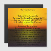 Magnétique La carte de prière de sérénité (Devant / Derrière)