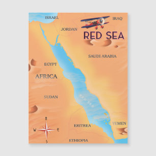 Magnétique La carte de voyage de la mer Rouge