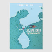 Magnétique Lac Maracaibo, Venezuela carte de navigation. (Devant)