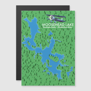 Magnétique Lac Moosehead, carte du comté de Piscataquis