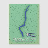 Magnétique Lac Okanagan Colombie-Britannique Carte du Canada (Devant)