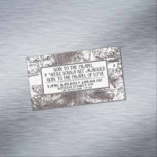 Magnétique Le magnétisme du Carte de visite "Mariage Faire-pa