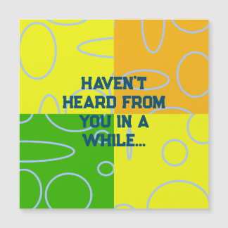 Magnétique Lots rétro amusantes Carte orange jaune vert