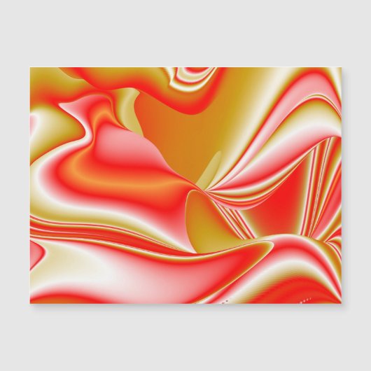 Magnétique Love and Gold Abstrait 3D Rainbowart carte magnéti (Devant)