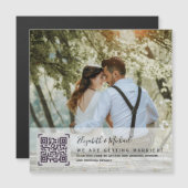 Magnétique MAGNETIC RSVP QR Code Détails de la photo Carte Ma (Devant / Derrière)