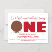 Magnétique Meatball Un premier anniversaire Invitation magnét (Recto)