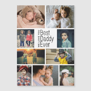 Magnétique Meilleur Papa Jamais Photo Collage Carte magnétiqu