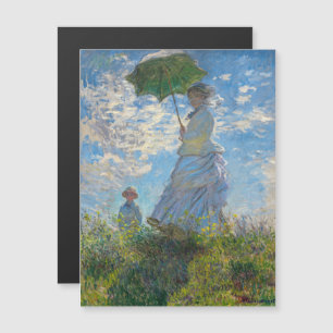 Magnétique Monet - Promenade femme avec Parasol carte magnéti