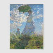 Magnétique Monet - Promenade femme avec Parasol carte magnéti (Devant)