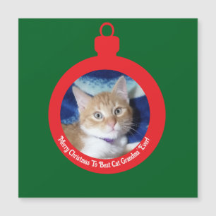 Magnétique Noël, Meilleure Grand-mère de chat' , Carte magnét