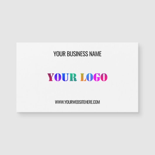 Magnétique Nom du logo personnalisé Site Web Carte de visite  (Devant)
