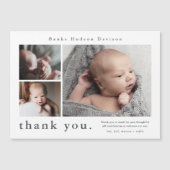 Magnétique Nom moderne Photo Collage Carte de remerciements b (Devant)