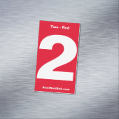 Magnétique Numéro deux Carte de visite rouge (In Situ)