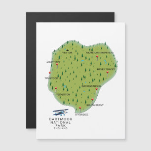 Magnétique Parc national de Dartmoor Angleterre Carte