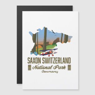 Magnétique Parc national de Suisse saxonne Allemagne carte