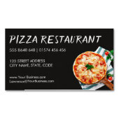 Magnétique Photo d'une pizza à bord - Carte de visite (devant)