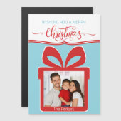 Magnétique! Photo Joyeux Noël Appartement Carte de (Devant / Derrière)