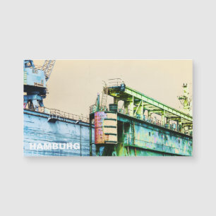 Magnétique Port de Hambourg Allemagne Dock Pop Art - Carte ma