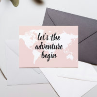 Positive rose Commençons l'aventure Carte du Monde