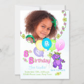 Magnétique Princess Bear Custom 8th Birthday Party Invitation (Recto)