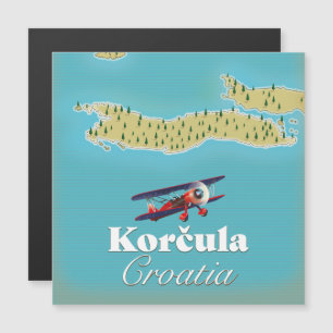 Magnétique Puzzle de la carte de Korčula Croatie