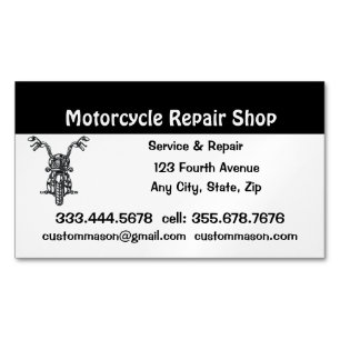 Magnétique Réparation et service de moto Carte de visite