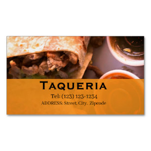 Magnétique services de taqueria carte de visite modifiable