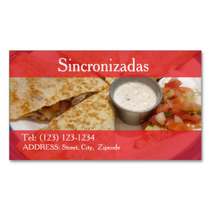 Magnétique services de taqueria carte de visite modifiable