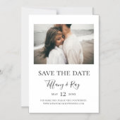 Magnétique Simple Élégant Enregistrer La Date Invitation Magn (Recto)