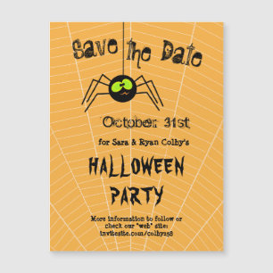 Magnétique Spider Halloween Party Enregistrer la date Carte m