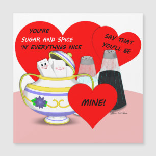 Magnétique Sucre et épices - Carte Valentine Art