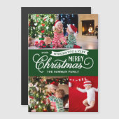 Magnétique Très Joyeux Script Magnetic Holiday Carte photo (Devant / Derrière)