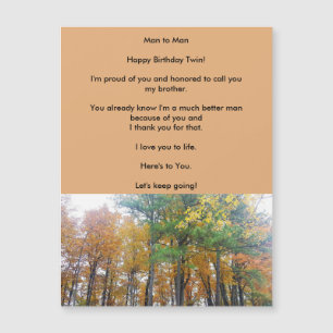 Magnétique Twin Brothers Love Anniversaire Carte de voeux mag